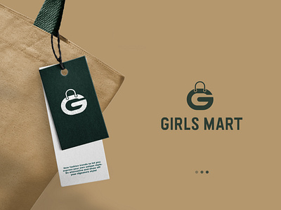 GIRLS MART LOGO branding design g bag logo g mart logo graphic design illustration logo sakib art sakibart typography vector