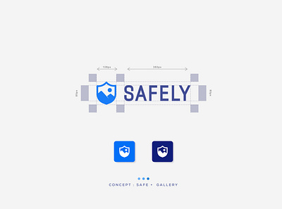 Safely-logo branding design graphic design illustration logo safe logo safe gallery logo safety logo sakibart vector