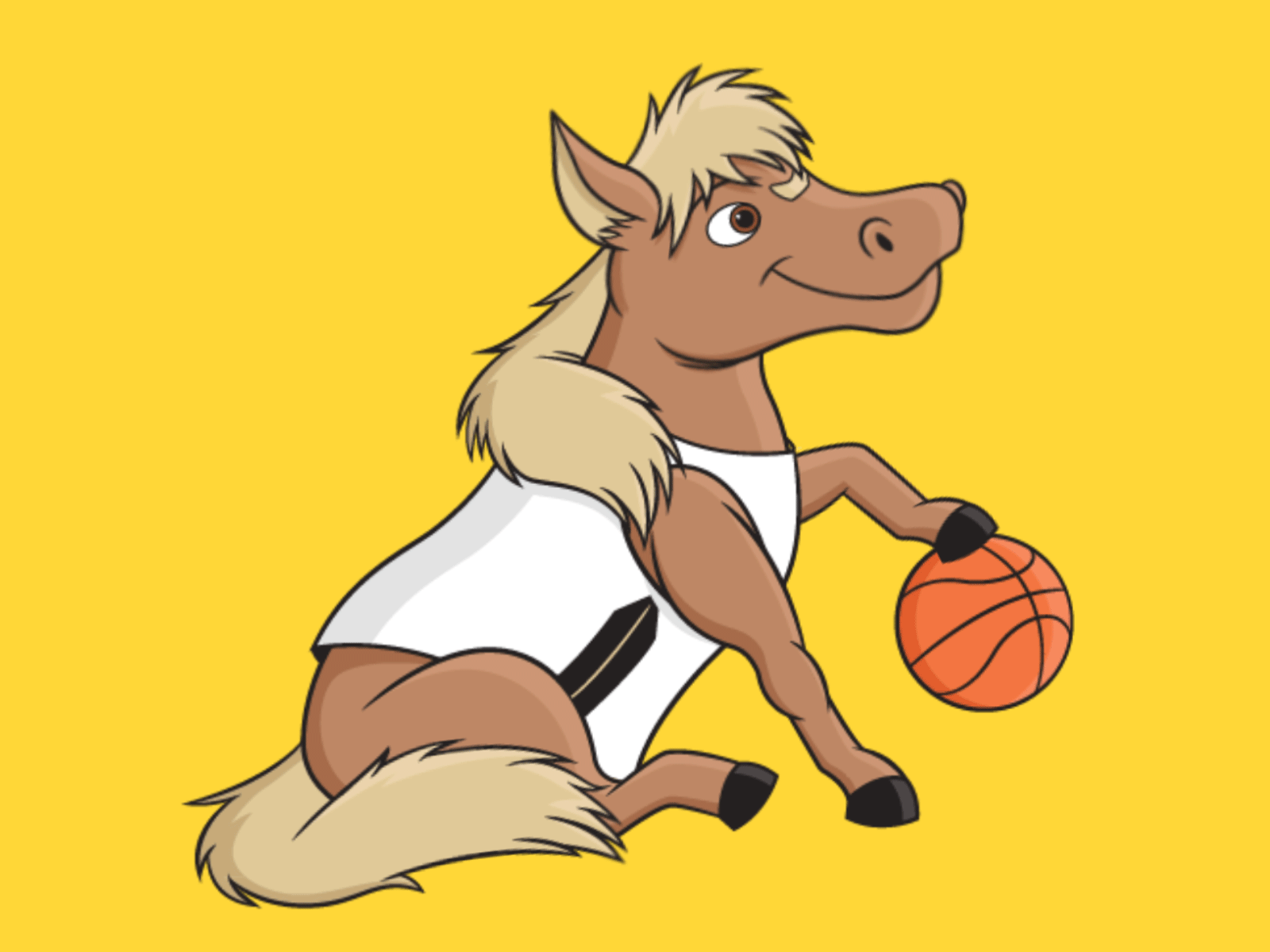 Knugget Animation animation athletics basketball cartoon character animation dribble dribbling florida gold horse motion graphic orlando pony yellow