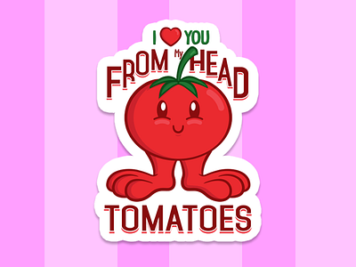 From My Head Tomatoes cute illustration love sticker sticker mule tomato tomatoes valentine vector