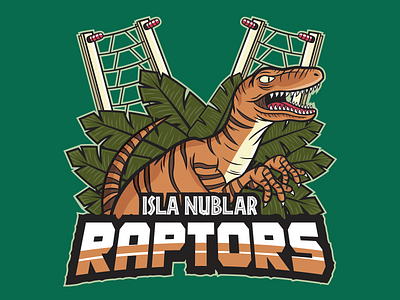 Isla Nublar Raptors Logo dinosaur illustration isla nublar jurassic park jurassic world raptor sports logo team logo universal