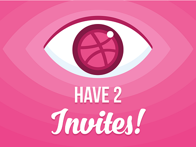 Dribbble Invite Giveaway! ball contest dribbble dribbble invite eye giveaway illustration invitation invite giveaway pink