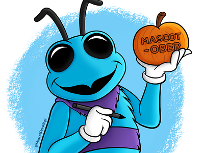Mascotober Series blue childrens book digital digital painting hornets hugo illustration inktober mascot mascot art mascot design mascot drawings nba sports mascot