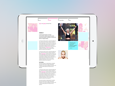 UI design, Jessie J & Agency collab blend bright clean cmyk din minimal music tiles vibrant