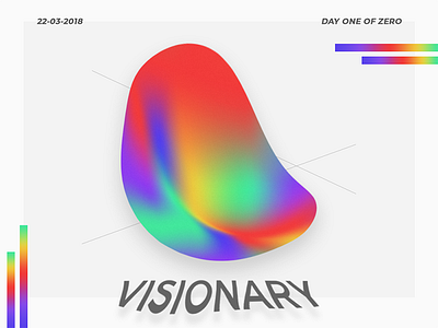 Visionary animation branding design flat gradient icon illustration mock up ui ux vector warp