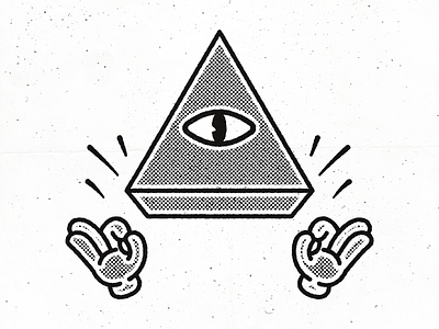 All Seeing Eye Retro Illustration 30s style branding character design design edgy eye graphic design illustration logo oldschool pyramid retro stamp sticker vector vintage