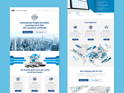 Air-City Homepage branding logistics redesign concept ui ux visual design visual identity web design website