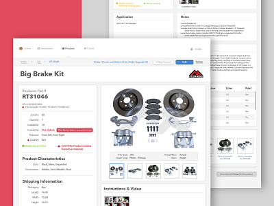 Crown Automotive's Database Portal Web Page automotive concept database ui website