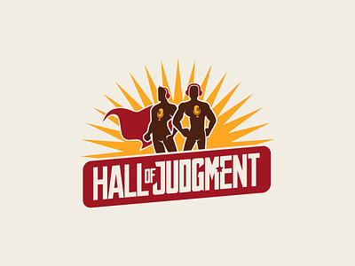 Hall of Judgment Podcast Logo comic books comics hall of judgment logo logo design podcast logo