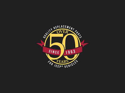 Crown's 50th Emblem 50th anniversary crown automotive emblem logo design