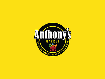 Anthony's Market Logo emblem grocery logo logo design market shop