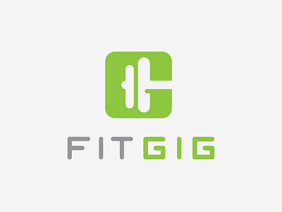 FitGig Logo combination mark fitgig fitness logo logo design