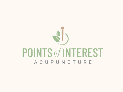 Points of Interest Acupuncture Logo acupuncture combination mark logo logo design points of interest acupuncture