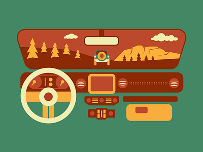 Dashboard Illustration dashboard illustration illustrator jeep minimal offroad simple vector