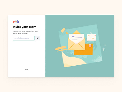 Invite Your Team branding design email graphic design illustration invitation invite invite team letters product design signup team ui design uxui design