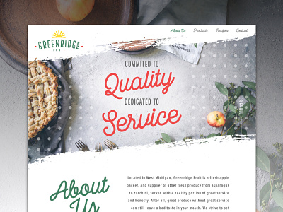 Greenridge Fruit Homepage Concept brand design grand rapids graphic design web web design