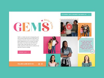 Gems Landing Page agency design graphic design web design
