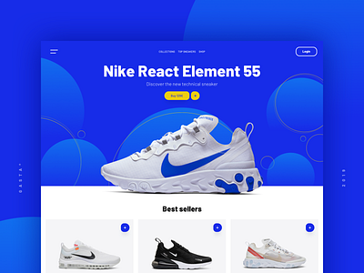 Sneaker UI concept branding concept design ui web