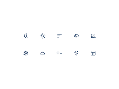 Icons for a hotel website branding icon icondesign icons illustration vector