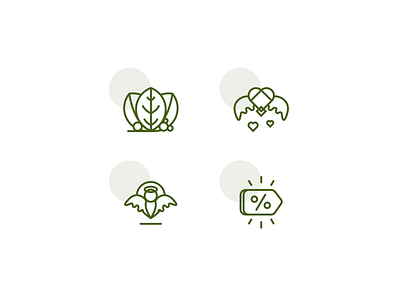 Illustrative icons for spice shop