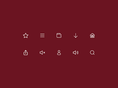 Icons for a hotel website