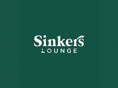 Sinkers Lounge Primary Logo bar birdie bogey branding cocktails entertainment golf green kansas city kc logo lounge mini mini golf par putter sport sports