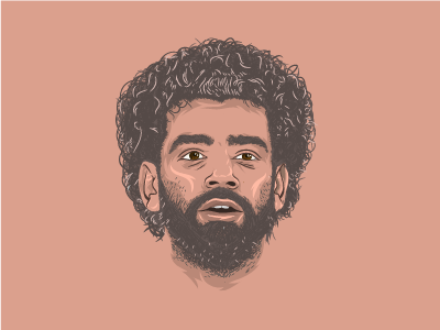 Mohamed Salah Illustration adobe illustrator draw illustration liverpool mohamed salah premier league salah soccer world cup