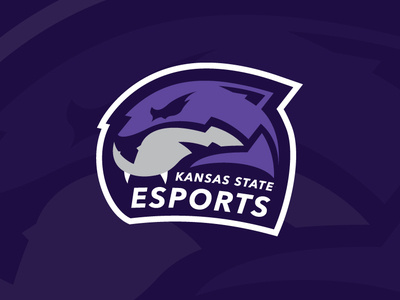 Kansas State Esports Team Logo cat esports gaming kansas kansas state logo purple wildcat