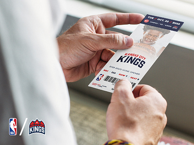 Kansas City Kings Ticket Concept basketball branding graphic design kansas city kings nba rebranding ticket
