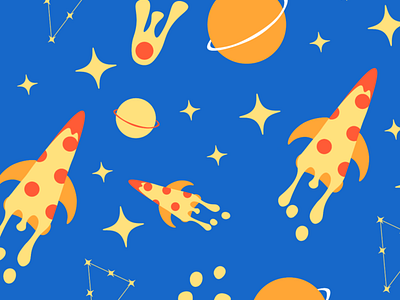 Logo Design Concept: Pizza Planet Pattern