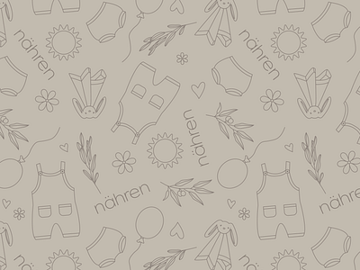 nähren boutique brand pattern branding design graphic design illustration logo vector