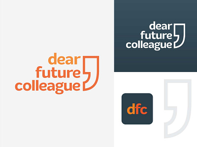 Dear Future Colleague Logo Work branding identity logo