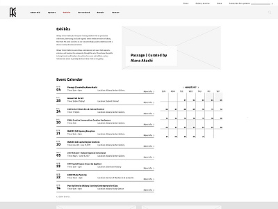 ACG Wireframe - Event Calendars