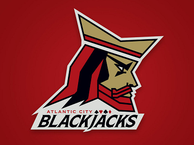 Atlantic City Blackjacks AFL Team Logo