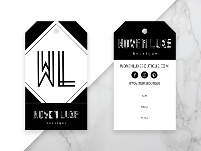 Woven Luxe Boutique Product Hang Tags