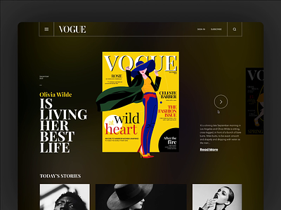 VOGUE magazine app app design fashion illustration magazine minimal motion typography ui web web design woman