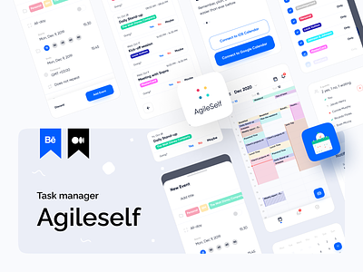 AgileSelf - UI Case Study app design calendar case study category minimal task manager ui ui design