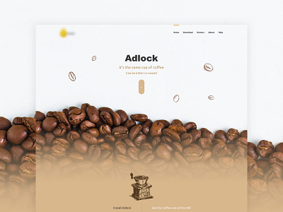 Intro landing brown coffee design intro landing minmal present website