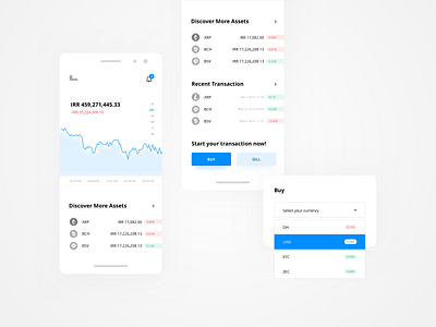 Digital Currency Activities - Application (Light Mode) app app design bank bitcoin clean light light mode light theme light ui minimal mobile money typography ui ux