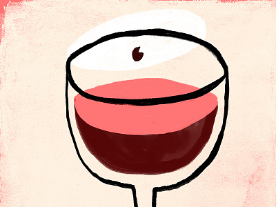 Oeil eye illustration wine