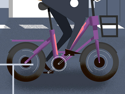 Bike bike city illustration