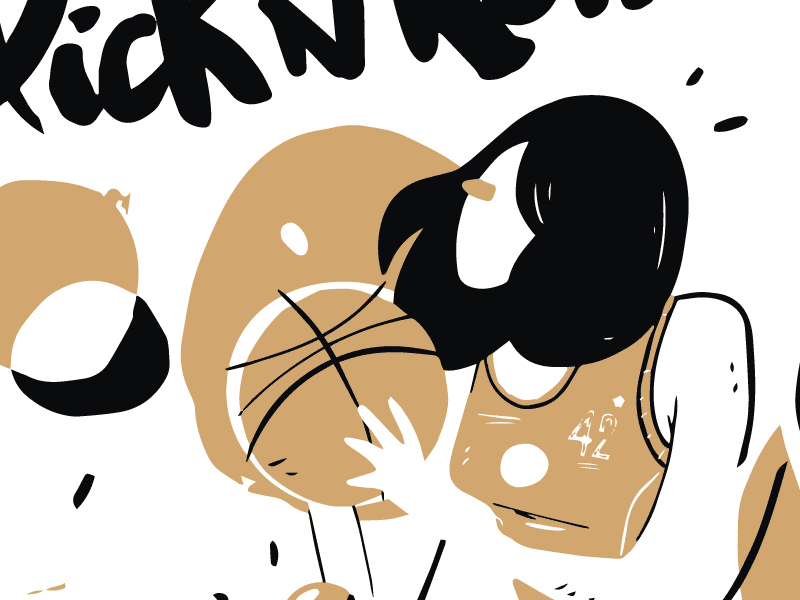 Pick n Roll / Back Fist prints basket boxe illustration print serigraphy