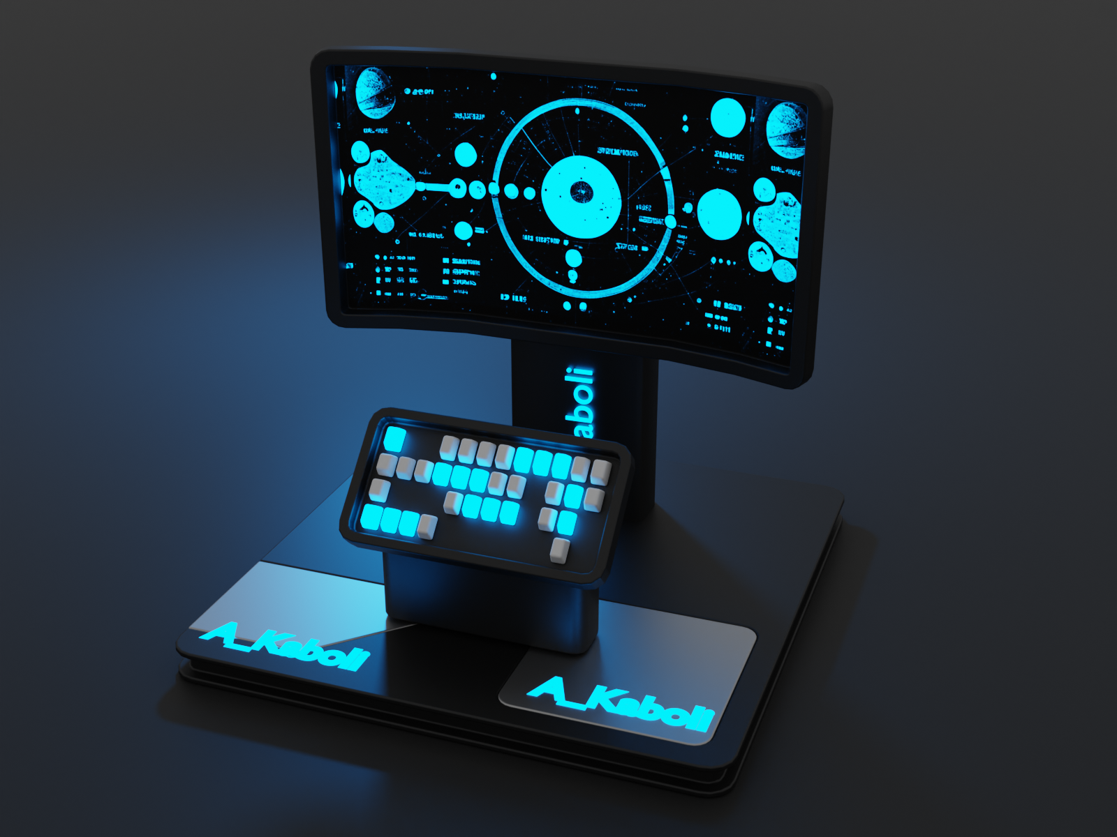 3d Sci-fi panel by A_Kaboli on Dribbble