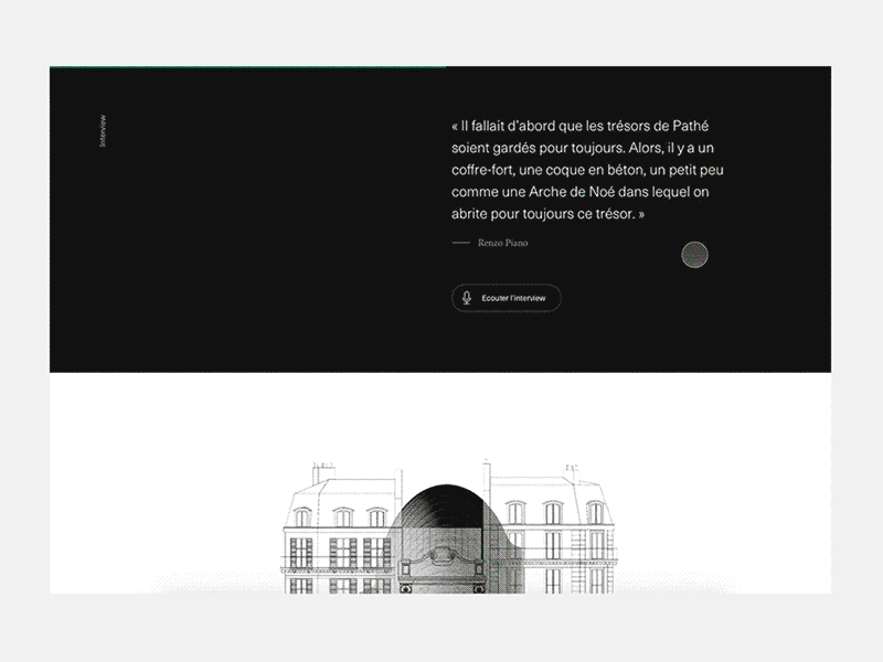 RPBW animation architecture audio clean minimal redesign responsive typography