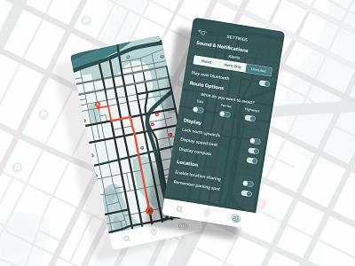 Daily UI #07 - Map/Settings app daily daily ui dailyui dailyuichallenge design flat graphicdesign icon icon design icon designs map mapping maps minimal mobile ui ux vector web