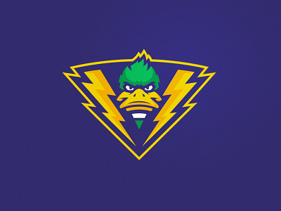 Duck college duck game identity lightning logo logodesign mascot sport team
