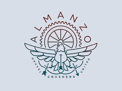 Almanzo almanzo arrow bike race bird cycling gravel illustration monoweight wheel