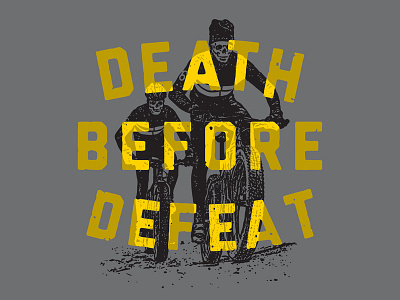 Death Before Defeat bicycle bike cycling fat bike motto skeleton skull twin six