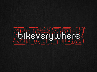 bikeverywhere.com logo bicycle bike bike map cycling logo monoweight