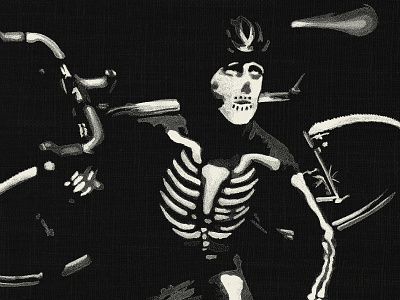 Crossbones black and white bones costume crossbones cx cyclocross halloween highlights painting skull twin six watercolor